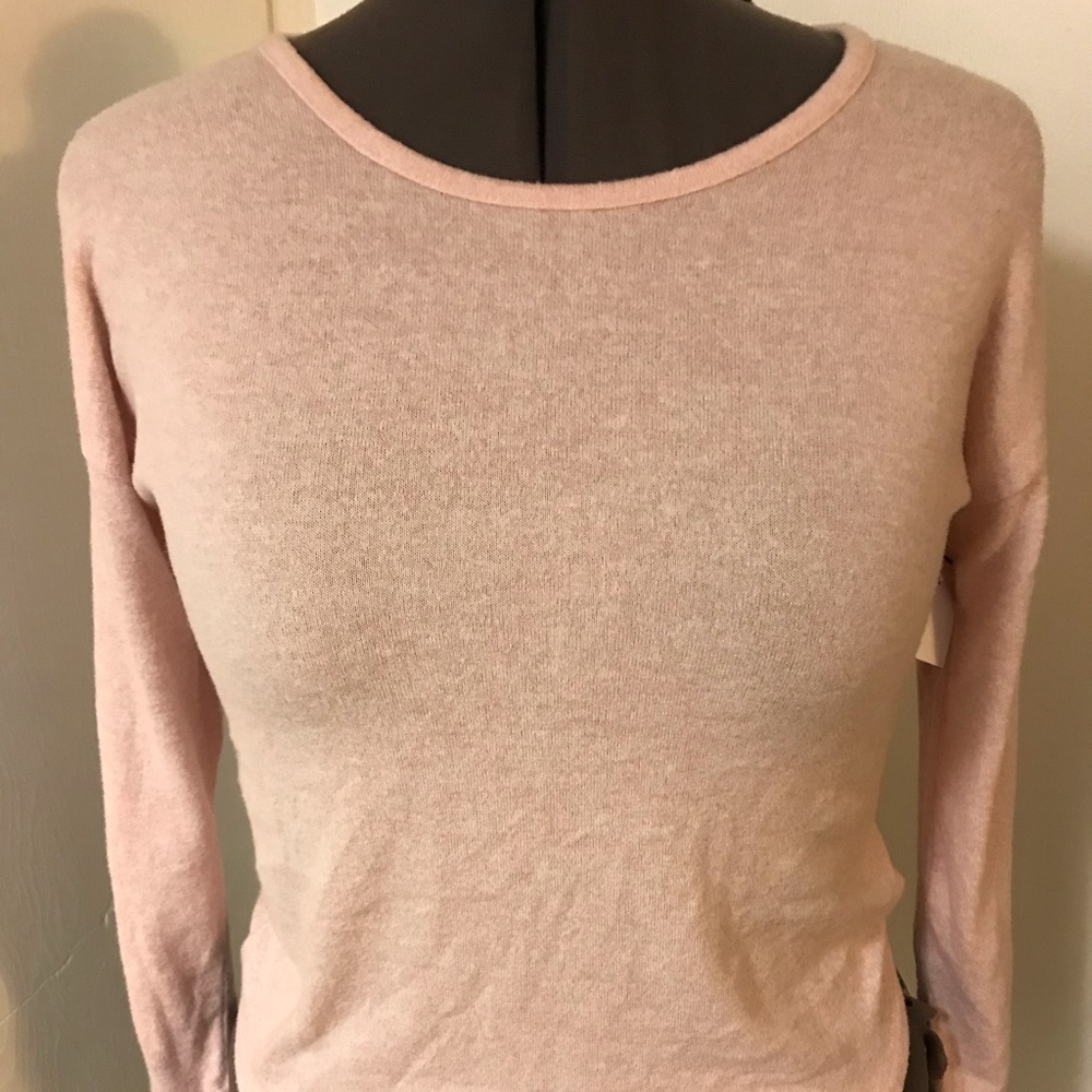 Pretty in pink sweater, super soft!